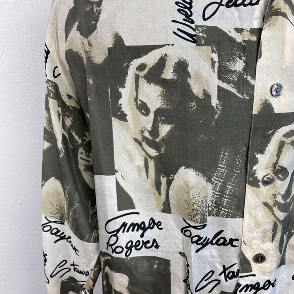 Vintage Cedars Sport Silk Men Shirt Medium Hollywood Stars Retro Novelty Disco - Picture 4 of 13